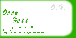 otto hett business card